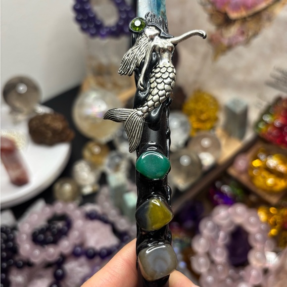 Natural Kyanite Quartz Crystal obelisk ball Magic scepter Reiki healing 10inch - Picture 6 of 7